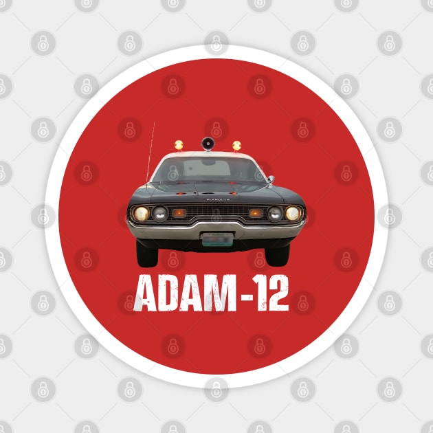 Adam 12 - Patrol Car - 60s/70s Cop Show Magnet by wildzerouk